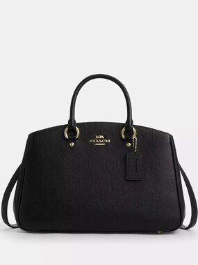 Coach Savannah Carryall Bag Crossbody In Leather/Gold/Black CAL56 NWOT